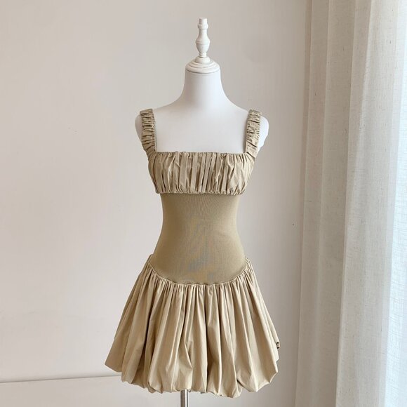 NWOT !Helsa Rib Mix Puffy Mini Dress - Picture 5 of 10